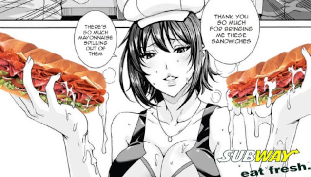 hentai, manga, big tits, milf, subway