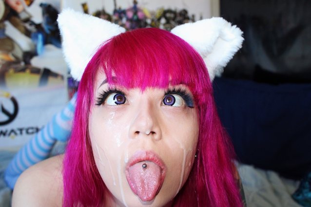 camgirl, cosplay, pink hair, pink, hair