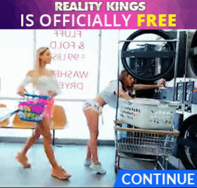 Lesbian threesome in laundromat from reality kings ads? 