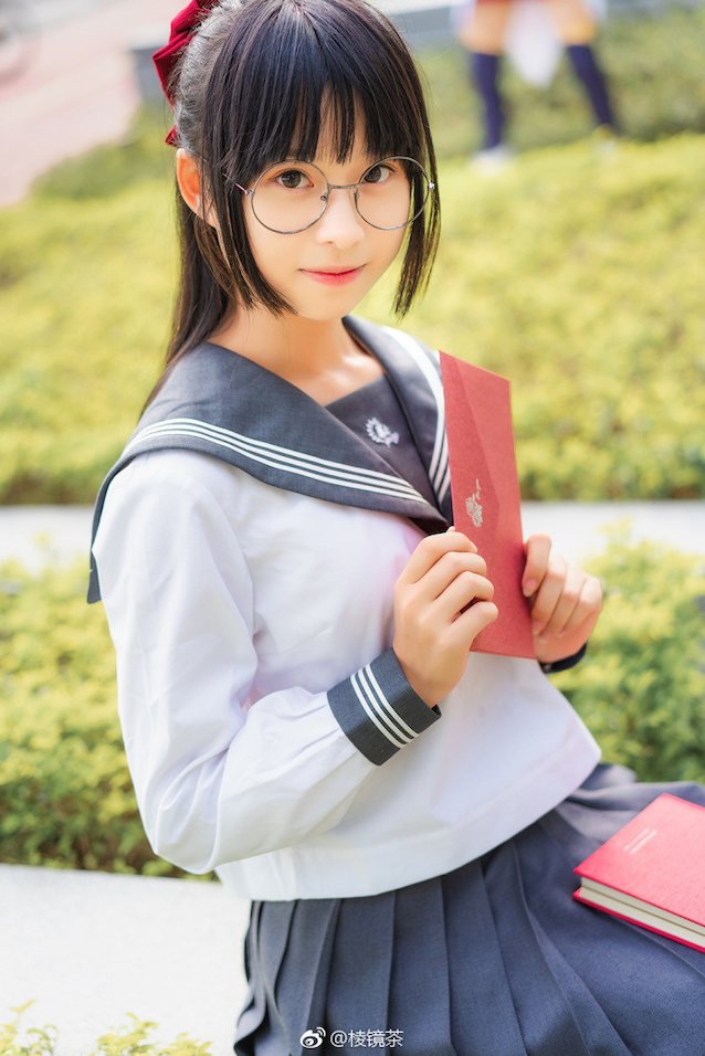 asian, glasses, schoolgirl, cute