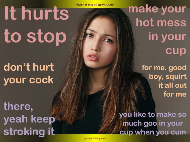 caption cum brunette