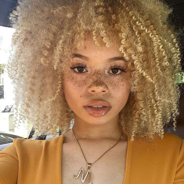 ebony, light skin, freckles, instagram