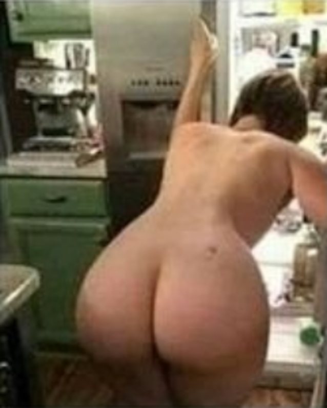 kitchen, fridge, juicy, big ass, short hair
