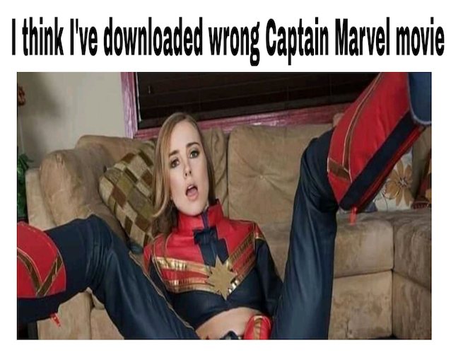 captain marvel, blonde, parody