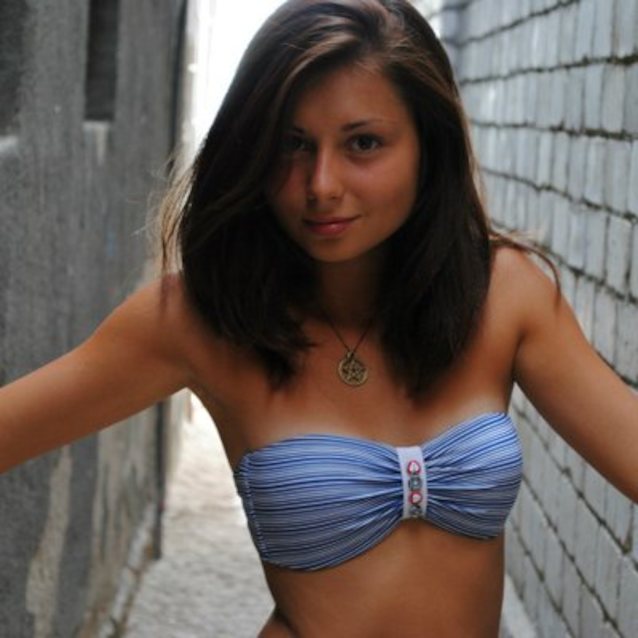 cute brunette smile