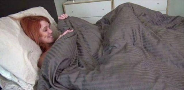 redhead blanket teen