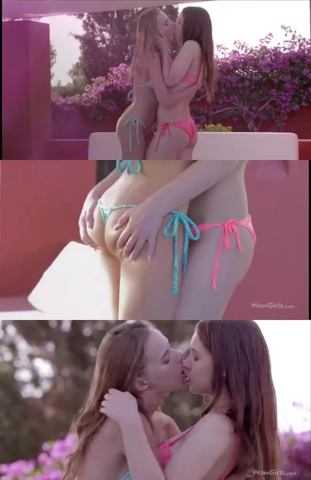 lesbian, seduction, kissing, bikini