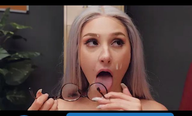 pornad, glasses, ahegao, porn ad