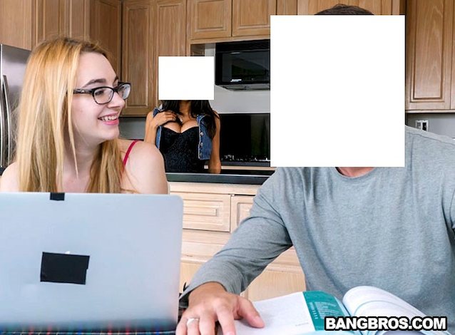 blonde glasses bangbros