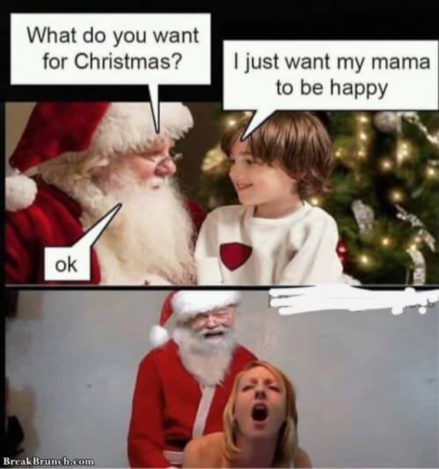 mother santa happy