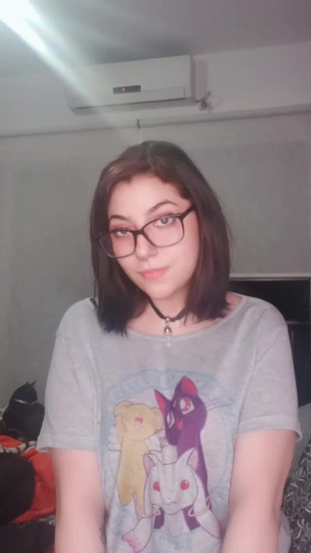 camgirl, nerd, busty, glasses, titdrop