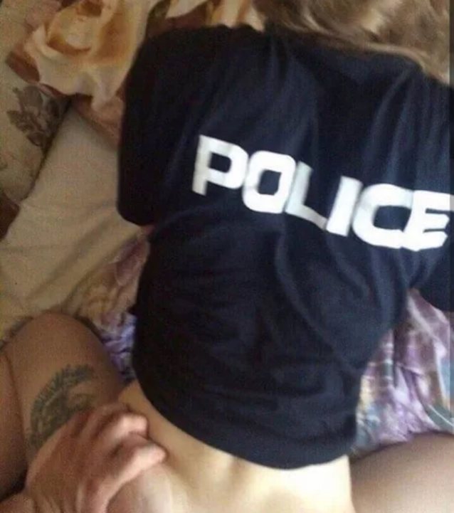 police, tattoo, white