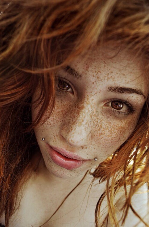 ginger, redhead, freckles, beautiful eyes, eye contact