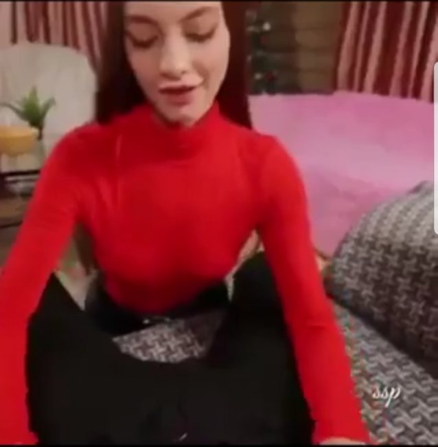 redhead, red, sweater, blowjob, young