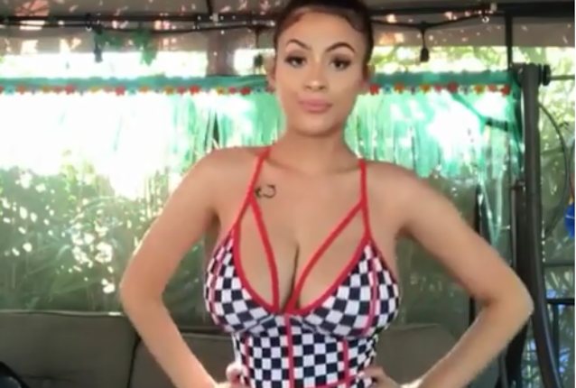 hot latina checkered shirt