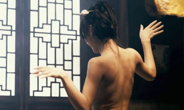 black hair, asian, nude, movie scene