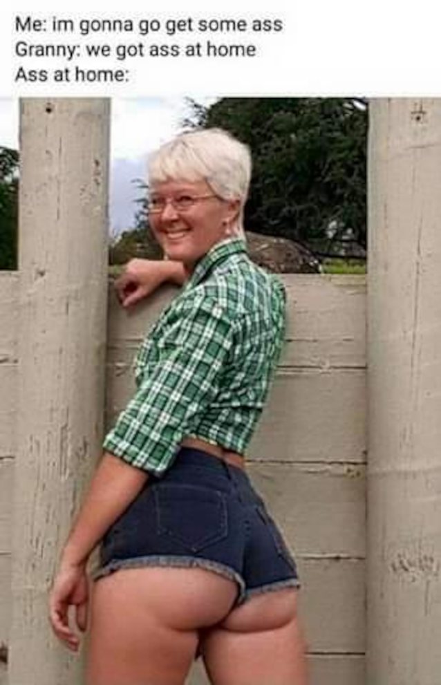 granny, thick, fat ass