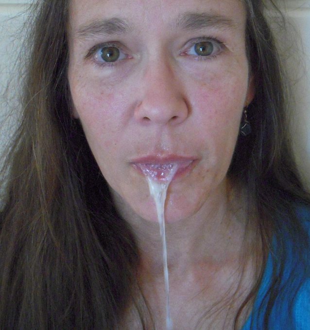 milf, cum in mouth, spitting