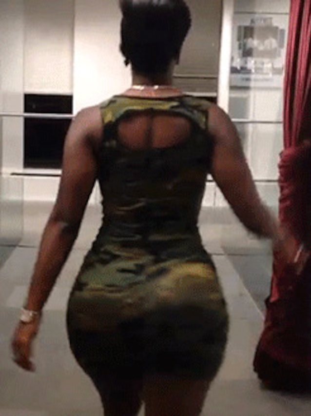 Big black ass twerking on dick