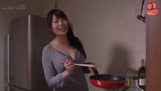 kitchen, milf, japanese, boobs, wife