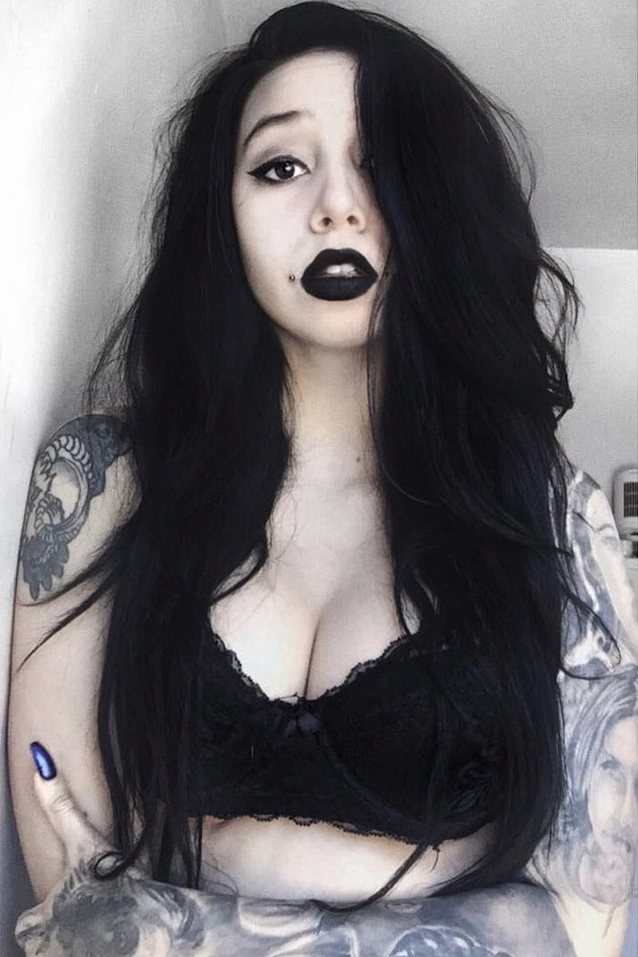 goth, big tits, makeup