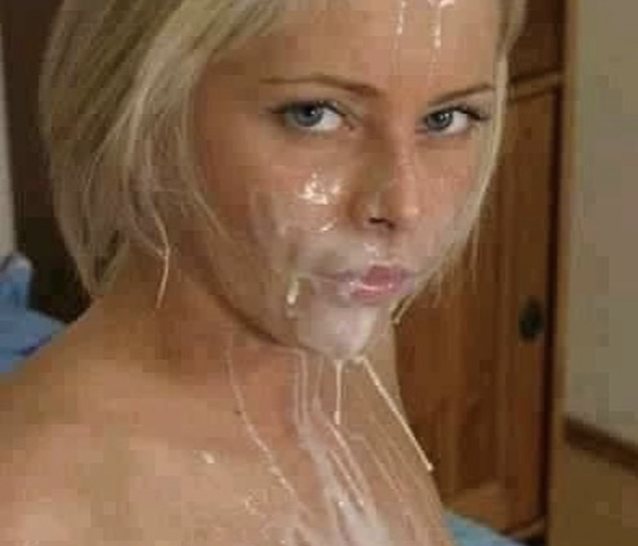 facial, blonde, cumshot, blue eyes, short haired