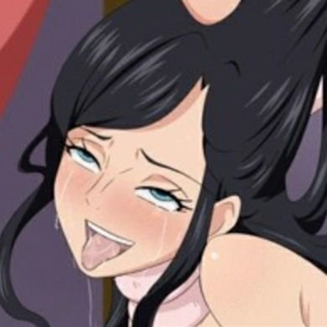 hentai, ahegao, blue eyes, dark hair