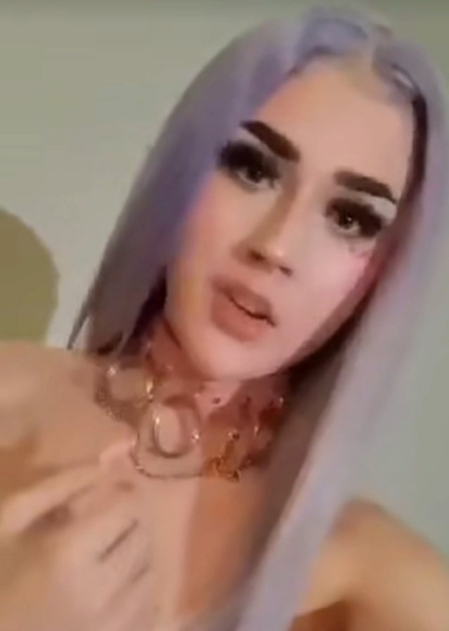 shemale small tits coloured hair