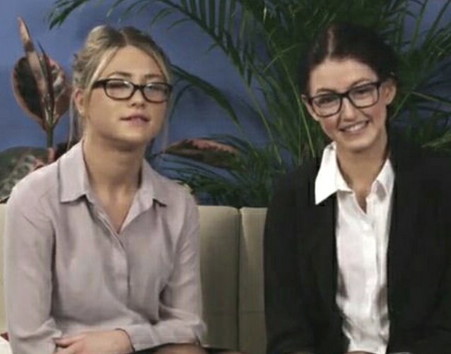 blonde brunette hot