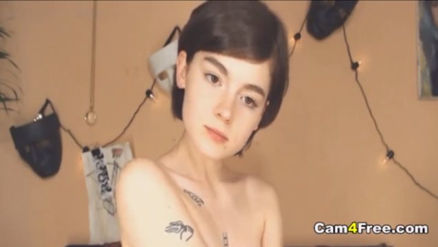 camgirl, slim, tattoo