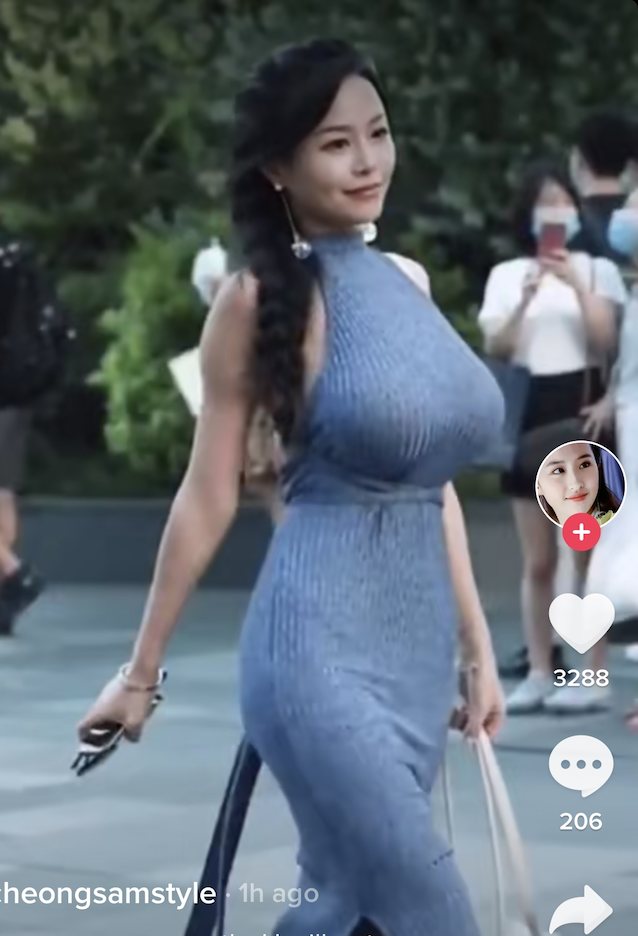 big boobs asia tight dress