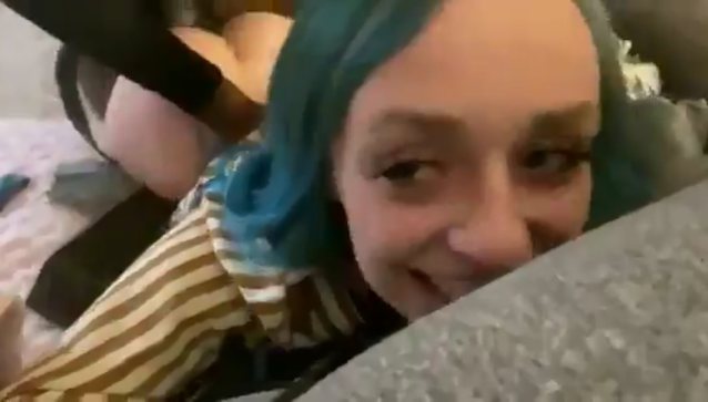 blue hair bbc white girl