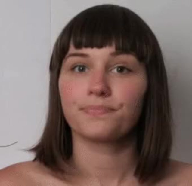 brunette orgasm face winking