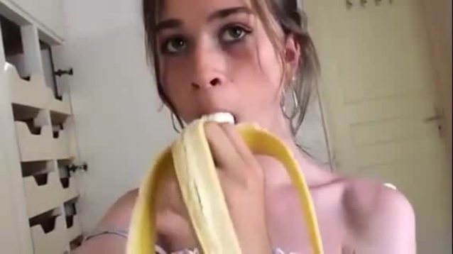 banana, deepthroat, hot