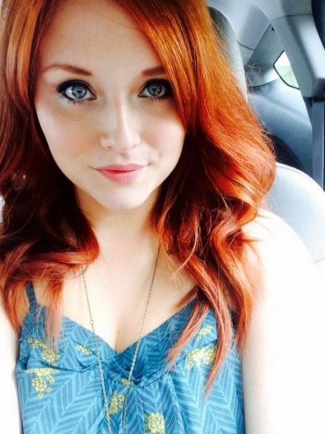 redhead, beauty, salfie