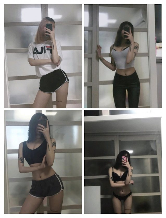 korean, hot, sexy girl, mirror selfie, cute