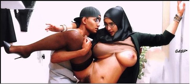 milf, big tits, hijab, big ass, sexy