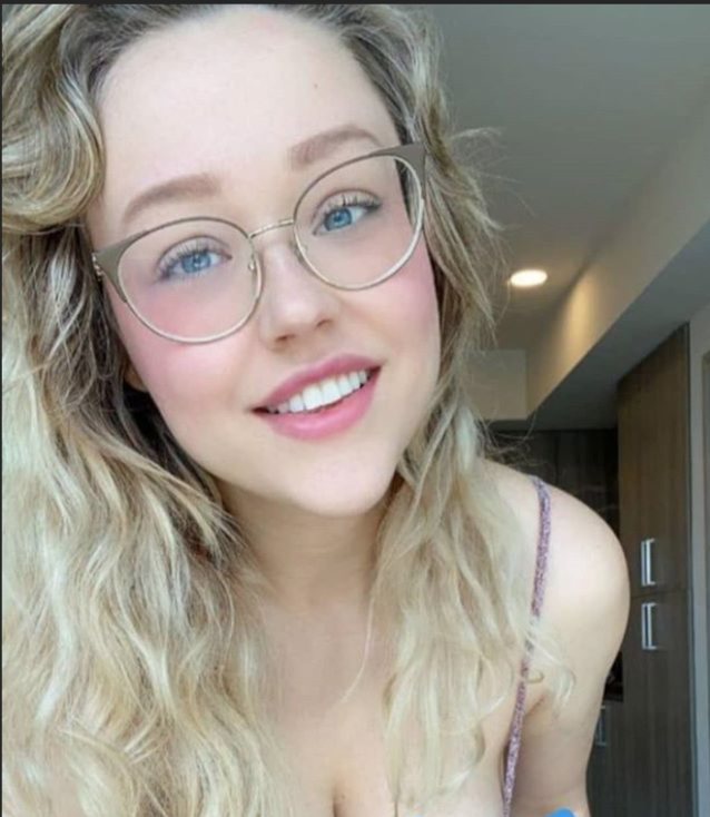 glasses boobs blonde