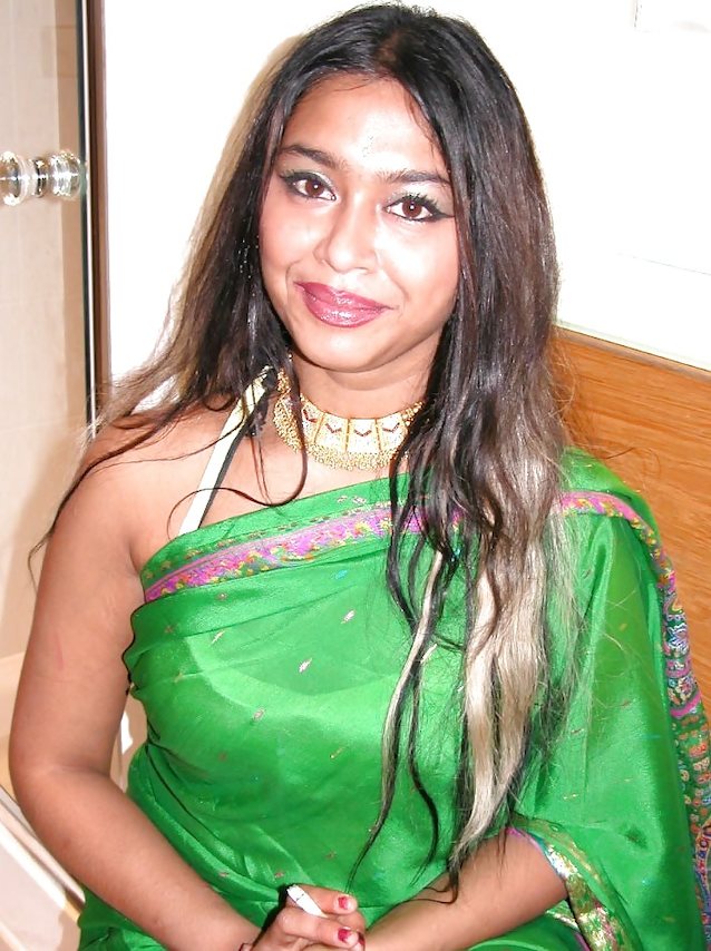 sexy, ebony, saree, small tits