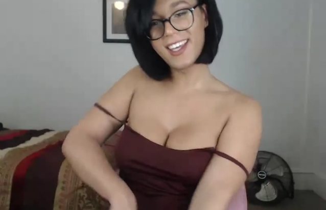 big tits, glasses, trans, trap, shemale