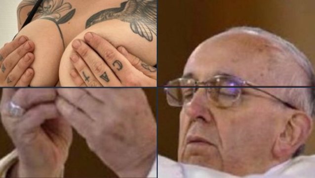 meme, boobs, tattoos, hands, pape