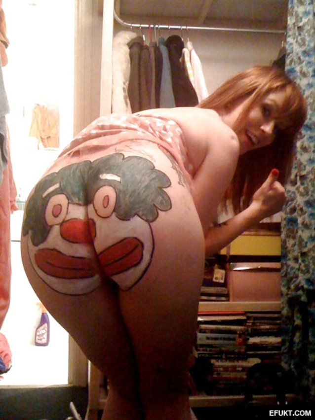 amateur, big ass, clown, funny