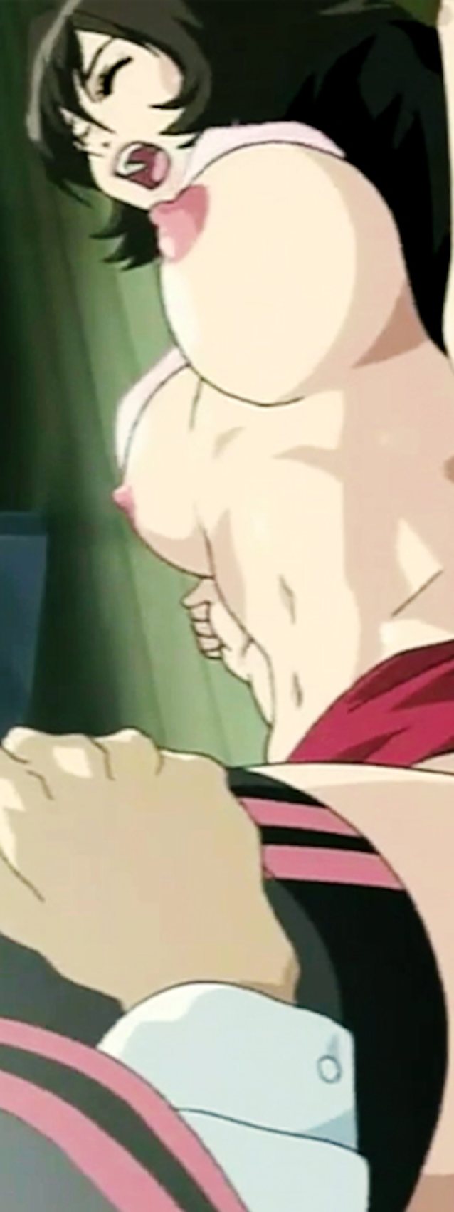 dark hair big tits pink scarf