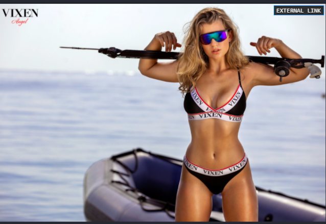 blonde, gun, vixen, bikini, glasses