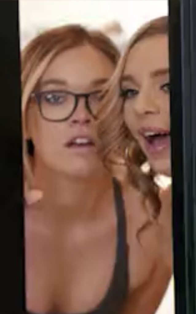 glasses, blonde, babe, porn ad, need name