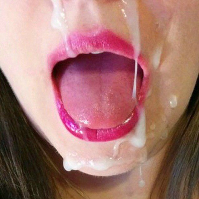 cum, facial, lipstick, tongue, face