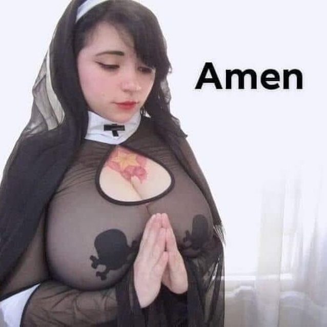 big tits, teen, nun