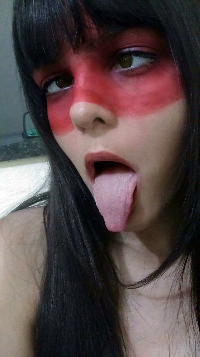 ahegao, tongue, cosplay