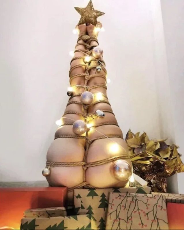 christmas, booty, tree