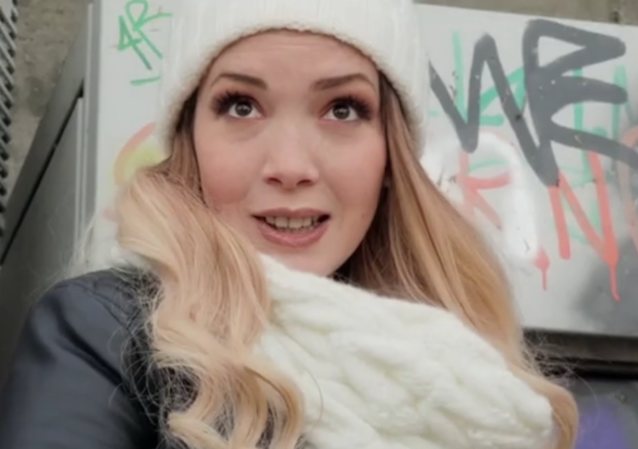 blonde european public